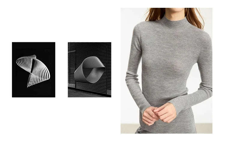 Women’s Slim Fit Wool Turtleneck Sweater – Soft Stretch Winter Pullover-coffee12323075 / S