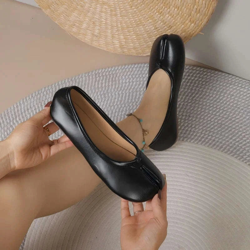 Women's Split-Toe Tabi Ballet Flats-Apricot / 42