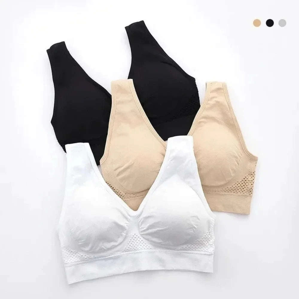 Women's Sports Vest Bra-XL / Nude