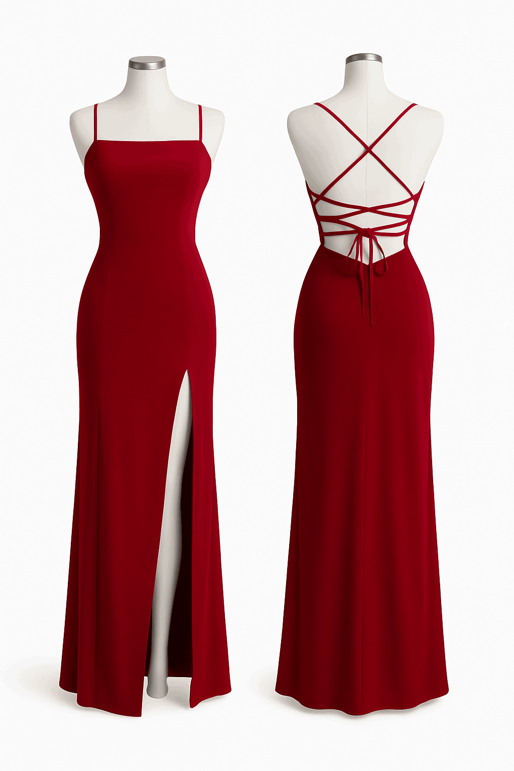 Women’s Summer Halter Strap Bodycon Dress-S / Red