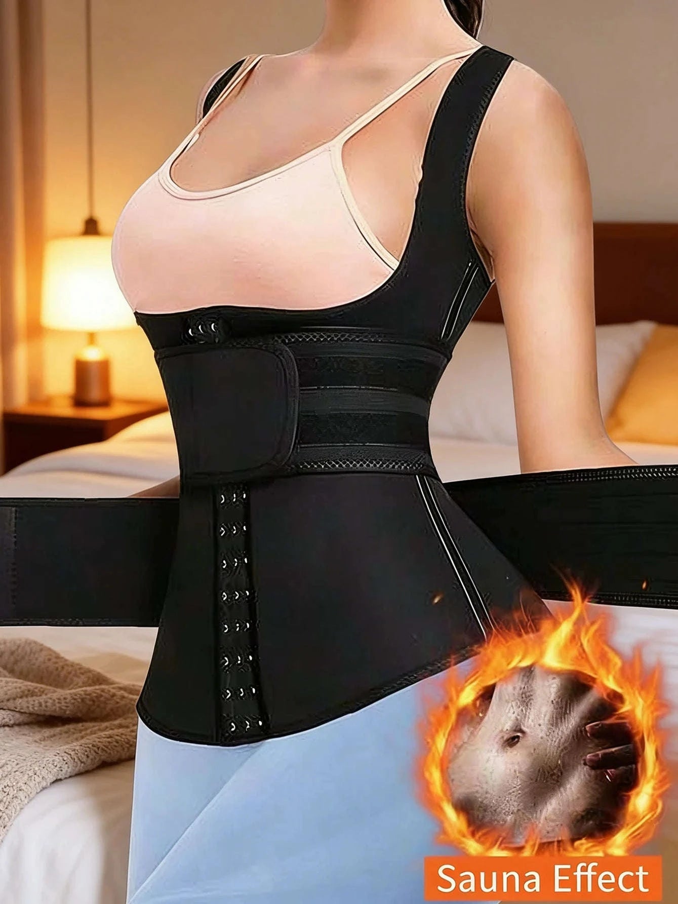 Women’s Waist Trainer Belt for Fitness, Sweat & Core Support-Black / L / United States