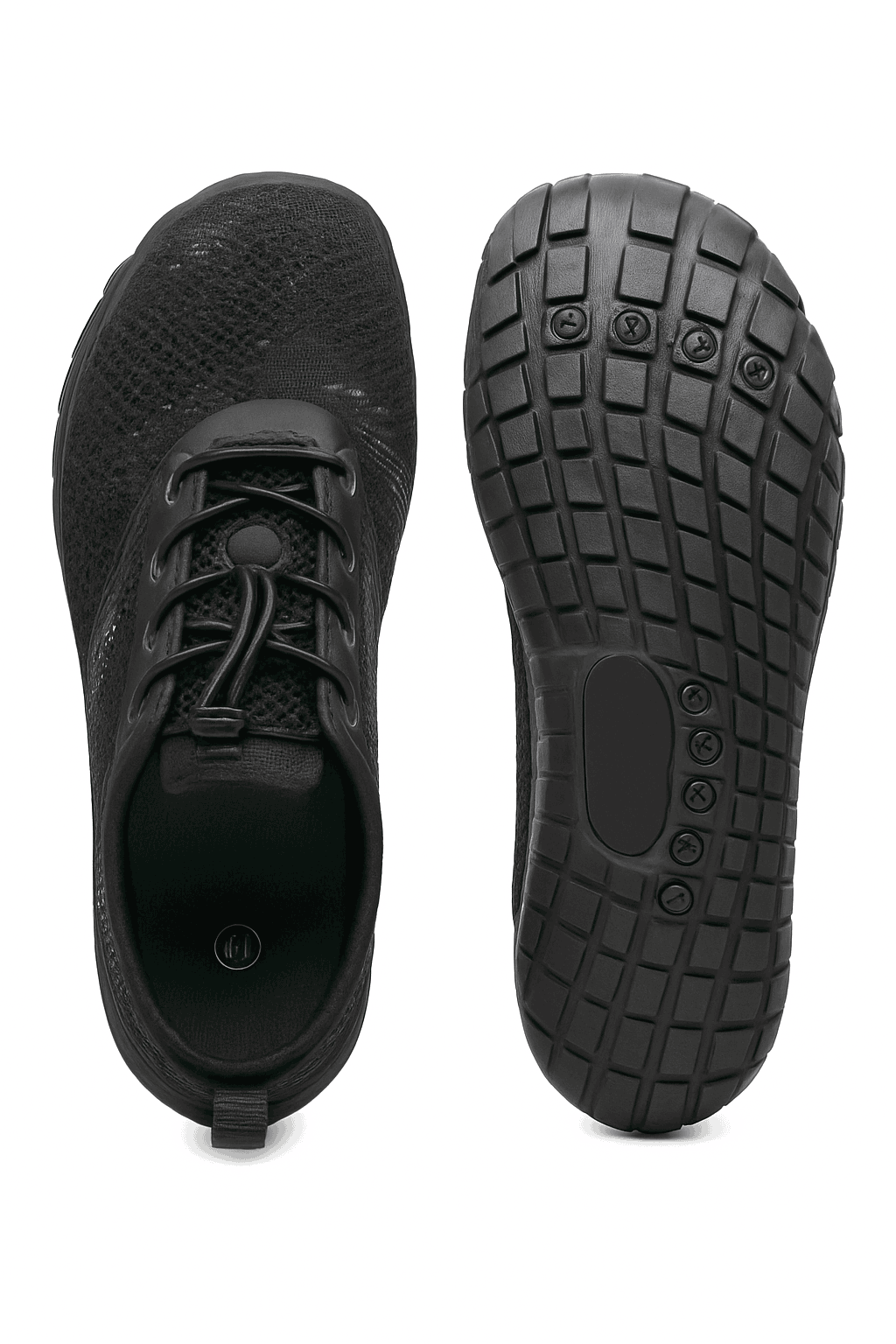 Women's Wide Barefoot Trail Running Shoes-Black-Green / 36