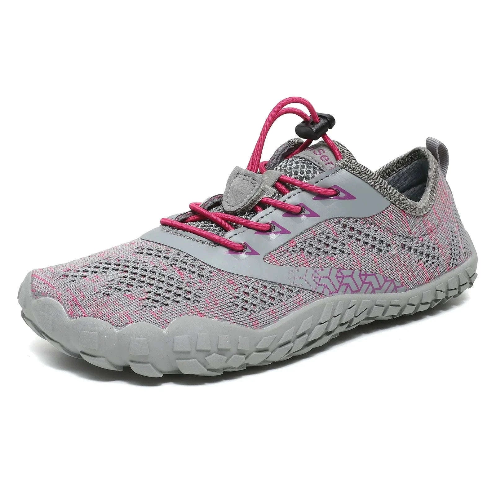Women's Wide Barefoot Trail Running Shoes-Black-Green / 36