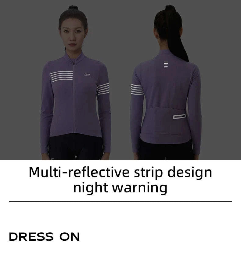 Women’s Windproof Thermal Cycling Jacket for Spring & Autumn Rides-YPW065-3 / Asian L(EUR M)