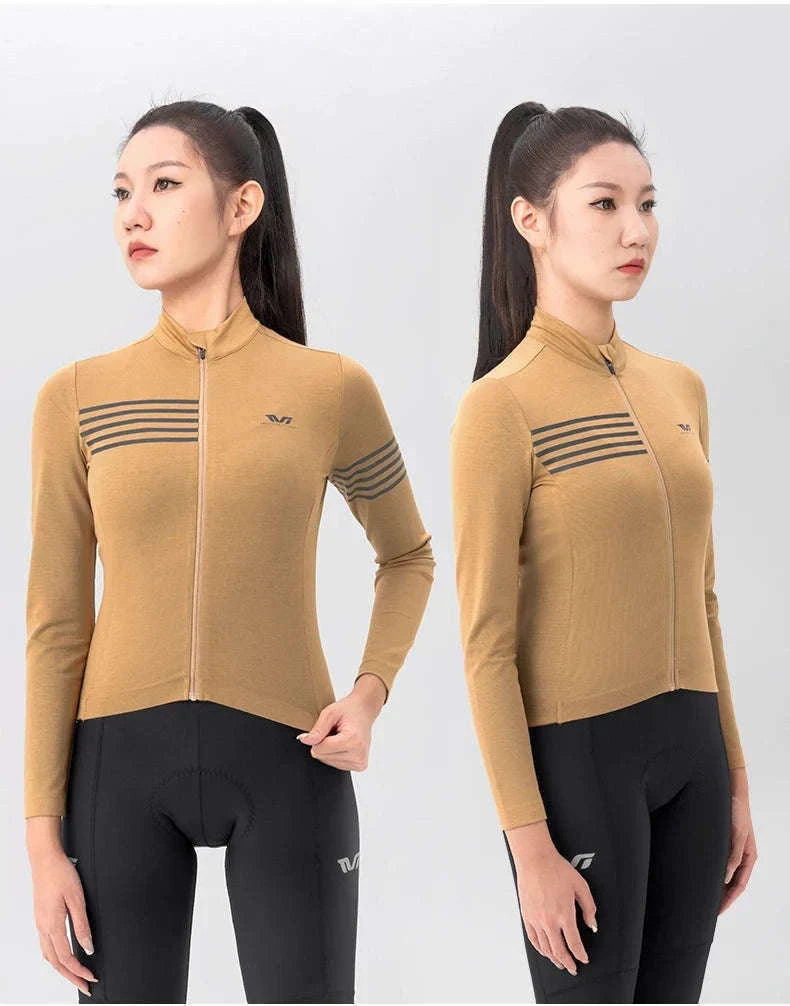 Women’s Windproof Thermal Cycling Jacket for Spring & Autumn Rides-YPW065-3 / Asian L(EUR M)