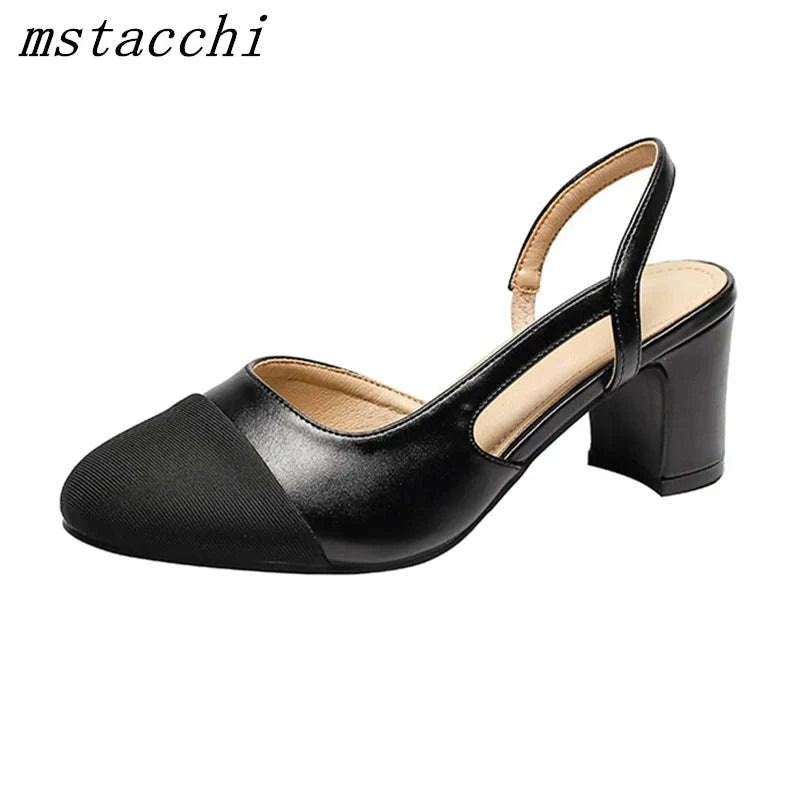 Women Sandals Non-Slip Soft Low Heel Slip-On-black 2cm / 39
