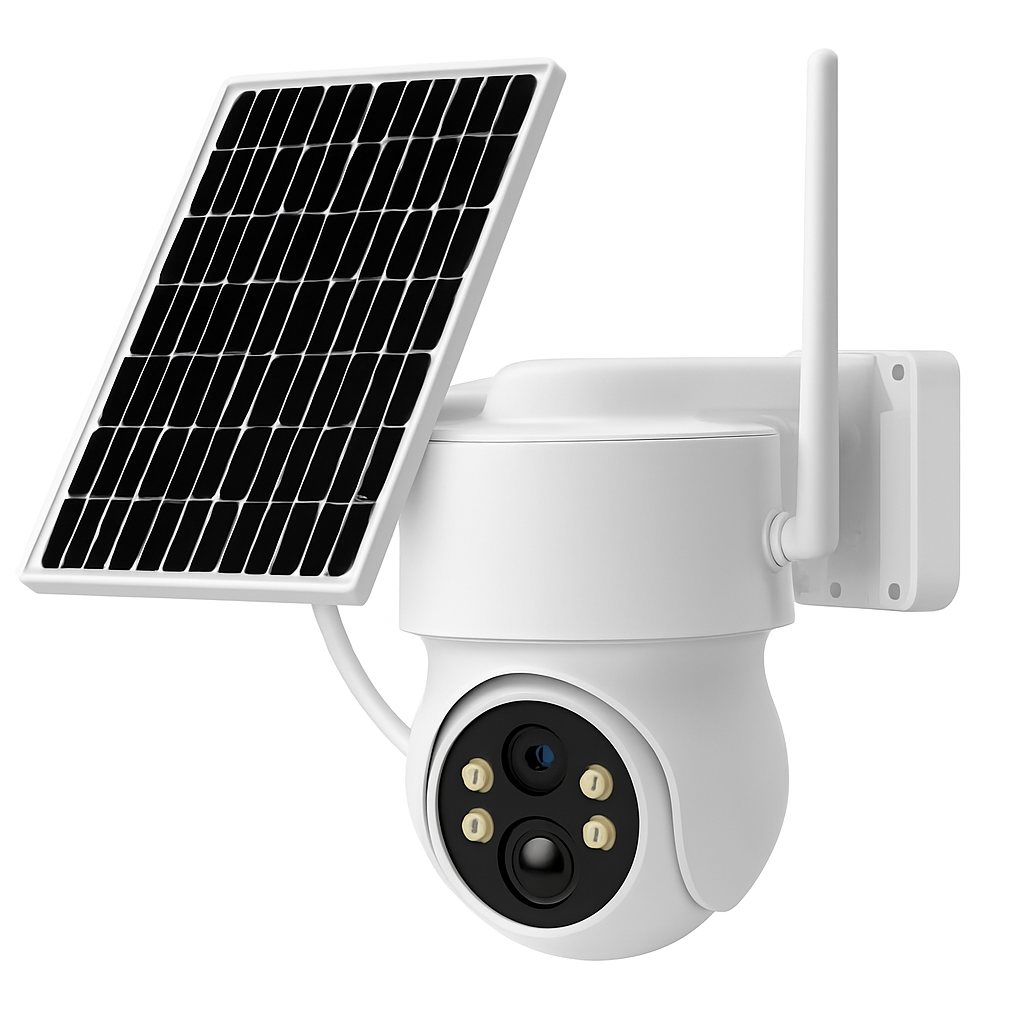 Solar WiFi PTZ Outdoor Security Camera with App Alerts