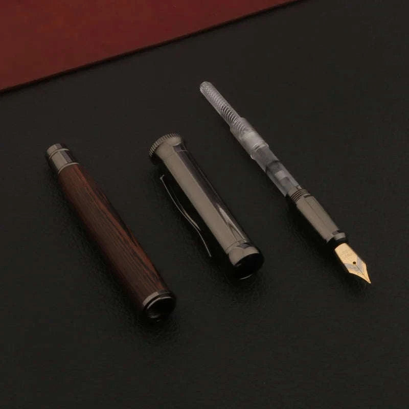 Wood Fountain Pen with Tiger Pattern Finish-Tiger skin pattern