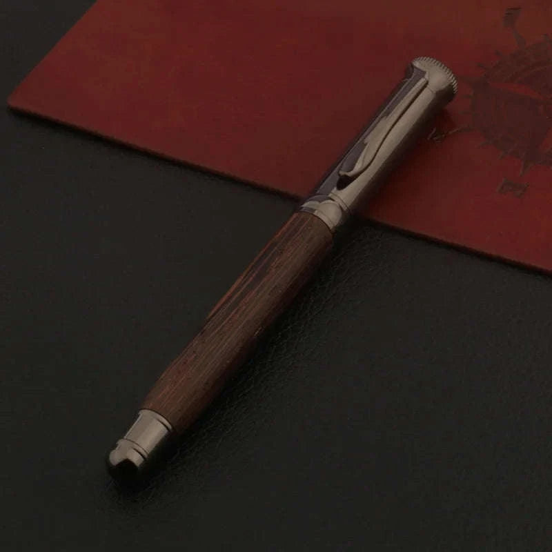Wood Fountain Pen with Tiger Pattern Finish-Tiger skin pattern