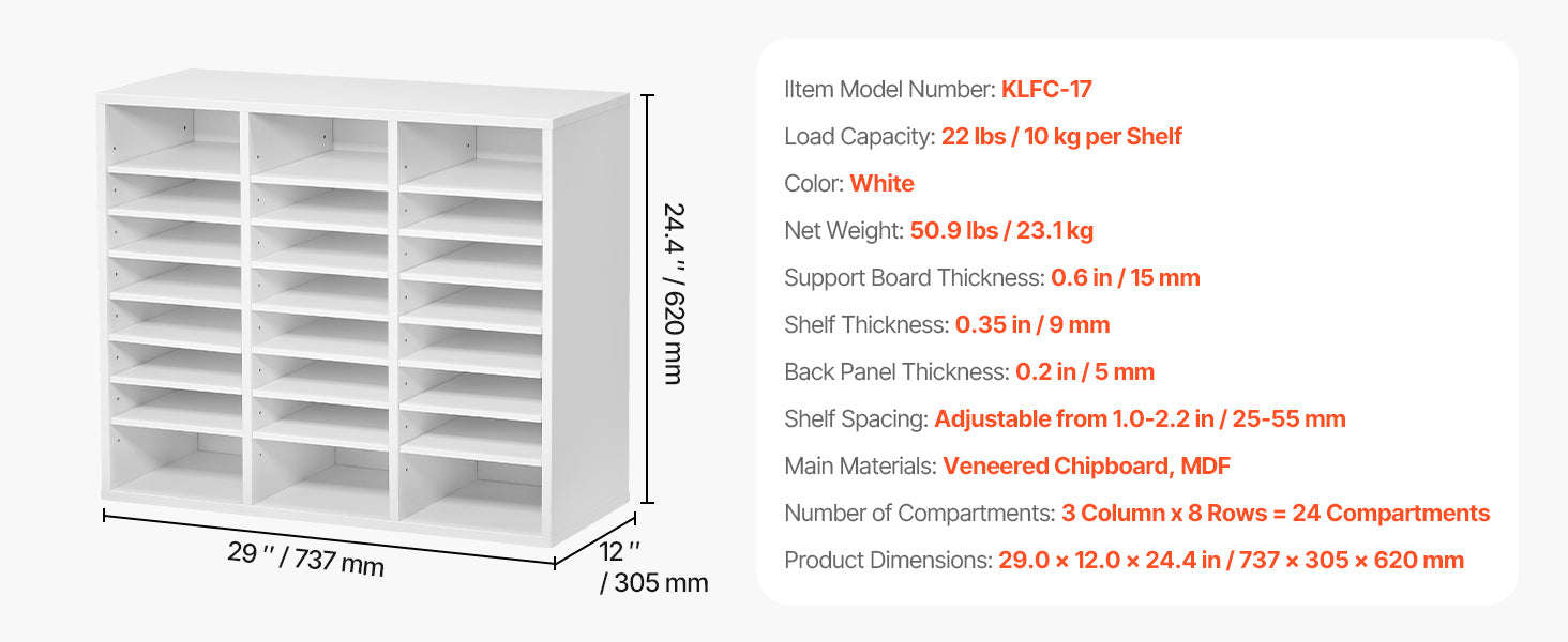 Wood Literature Organizer Mail Sorter for Office, Home, Classroom-36Squares Dark Brown / United States