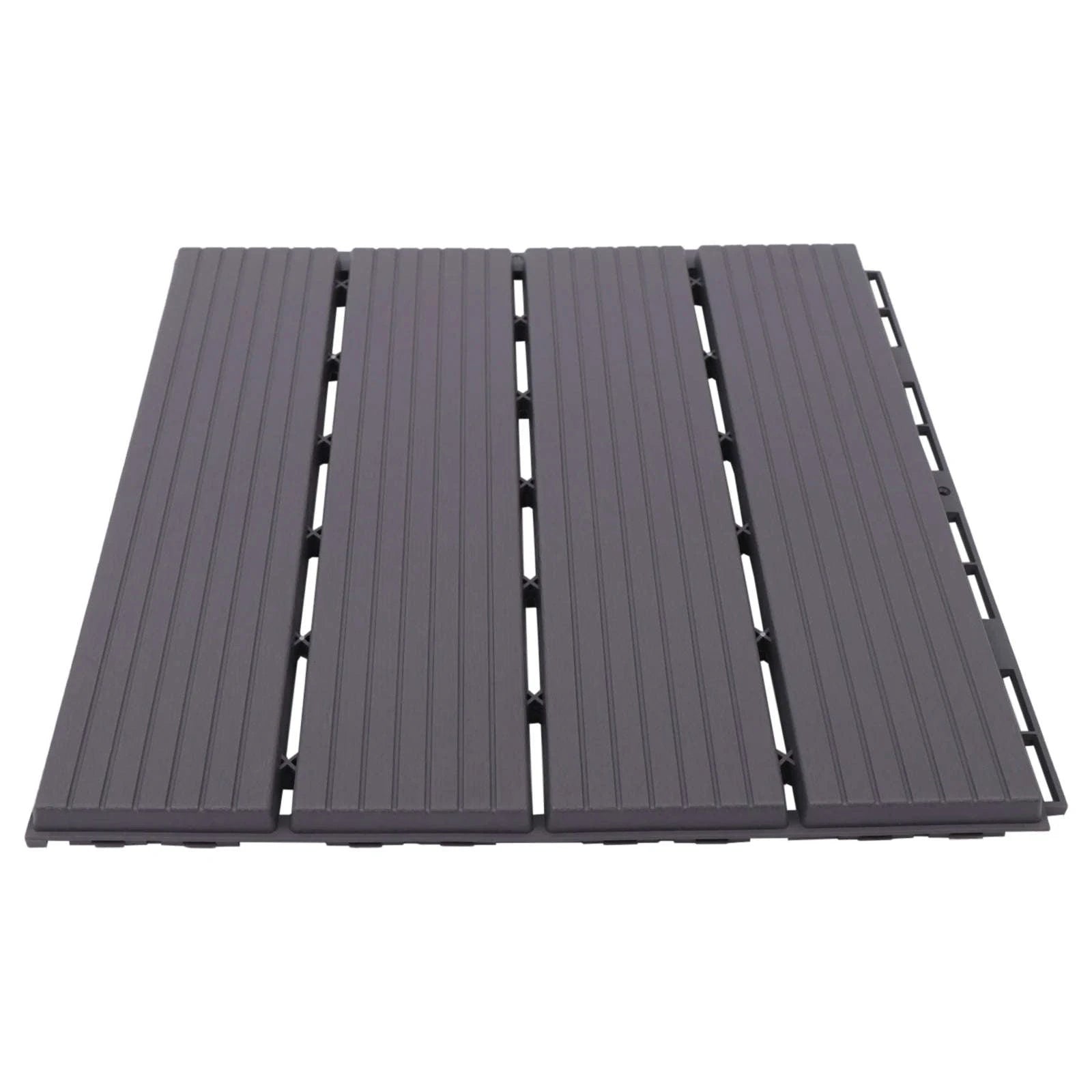 Wood Plastic Composite Patio Deck Tiles – 22 PCS Interlocking Set-Grey / GERMANY