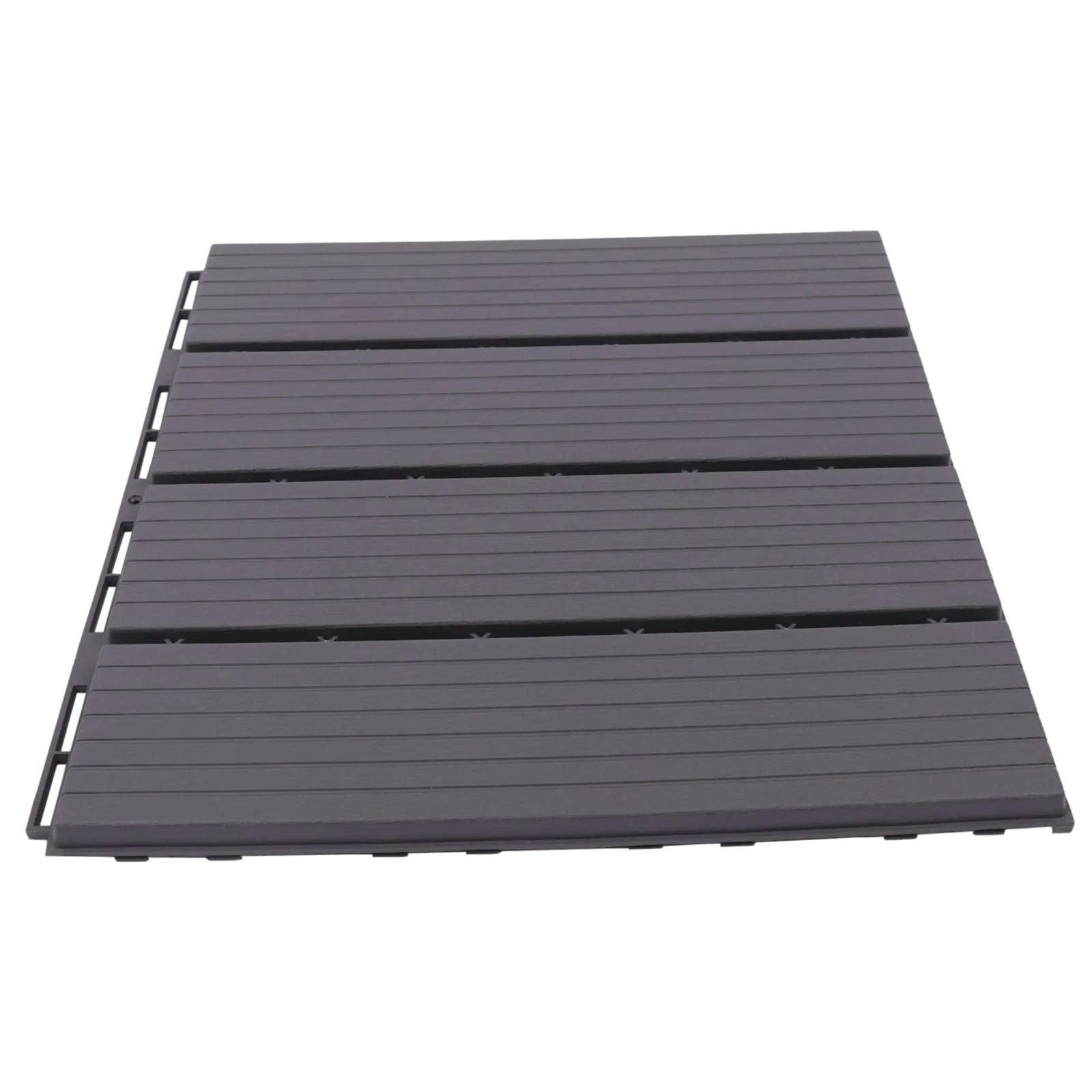 Wood Plastic Composite Patio Deck Tiles – 22 PCS Interlocking Set-Grey / GERMANY