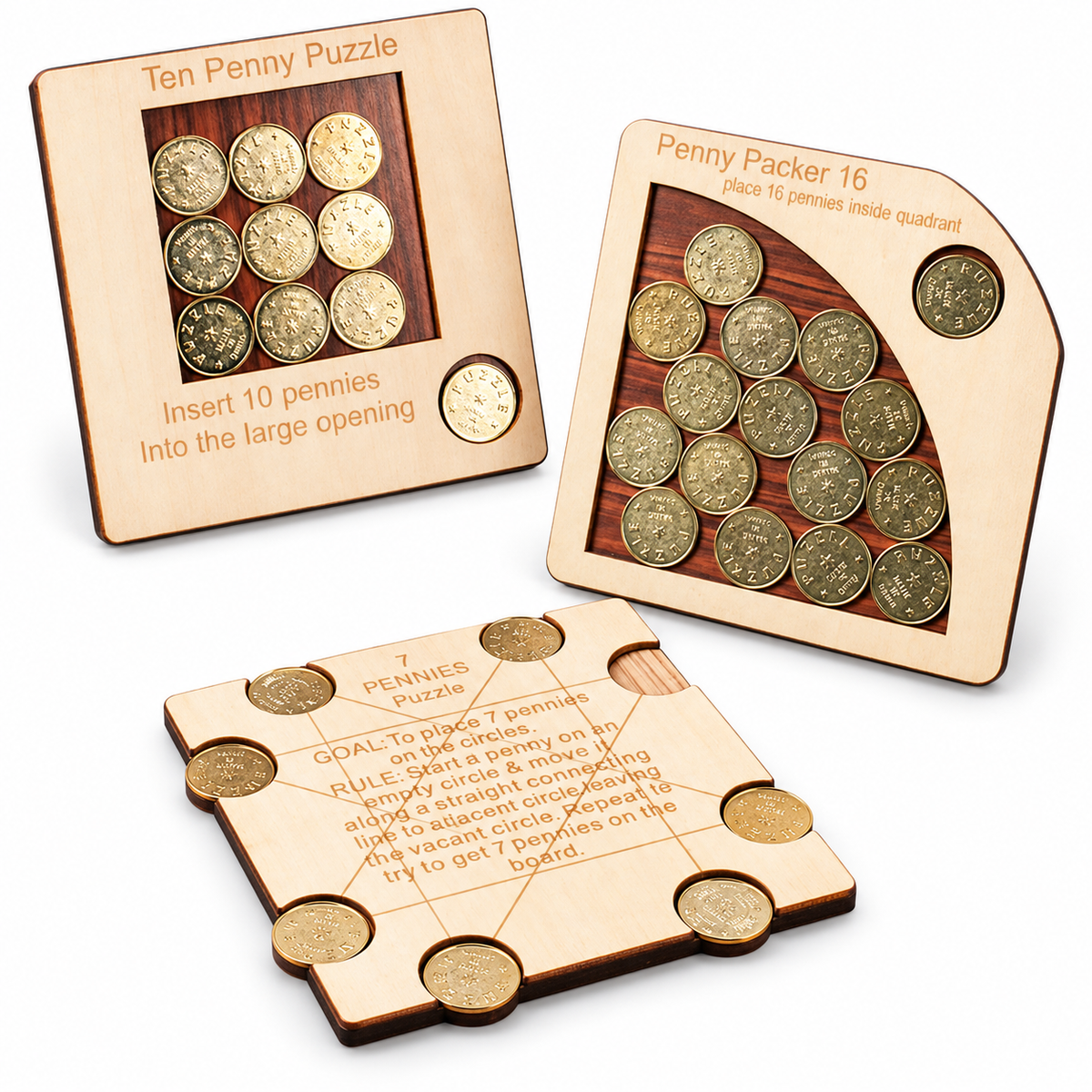 Wooden Penny Puzzle – Design Options