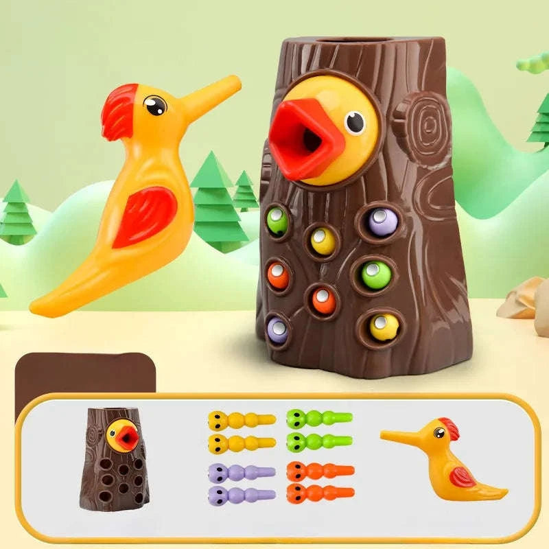 Woodpecker Magnetic Insect Fishing Game-A suit