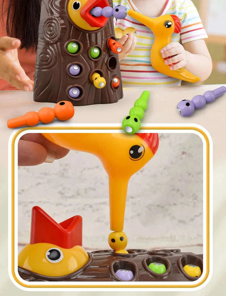 Woodpecker Magnetic Insect Fishing Game-A suit