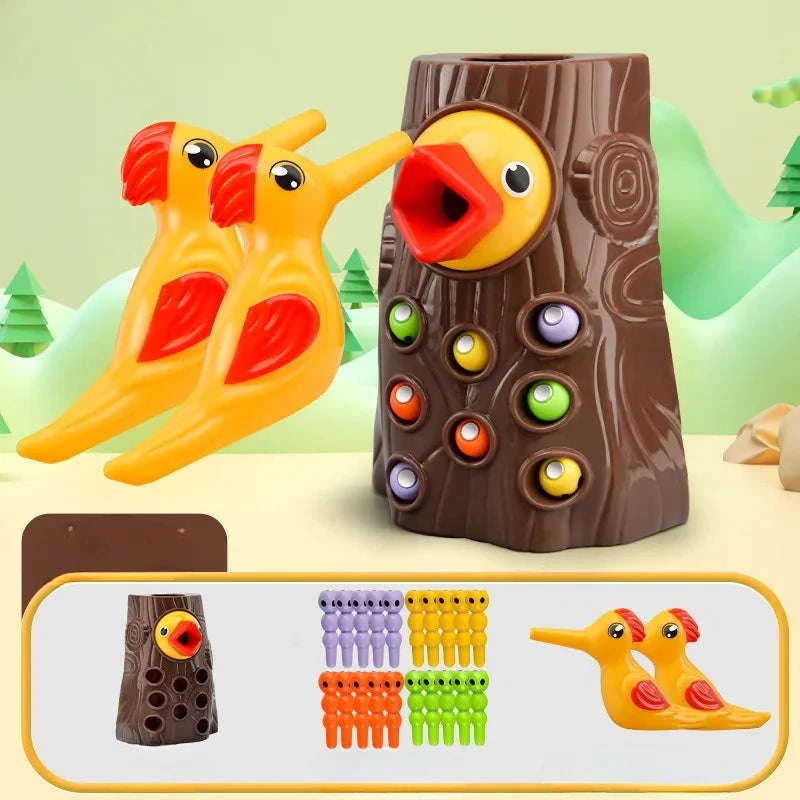 Woodpecker Magnetic Insect Fishing Game-A suit