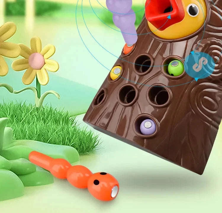 Woodpecker Magnetic Insect Fishing Game-A suit