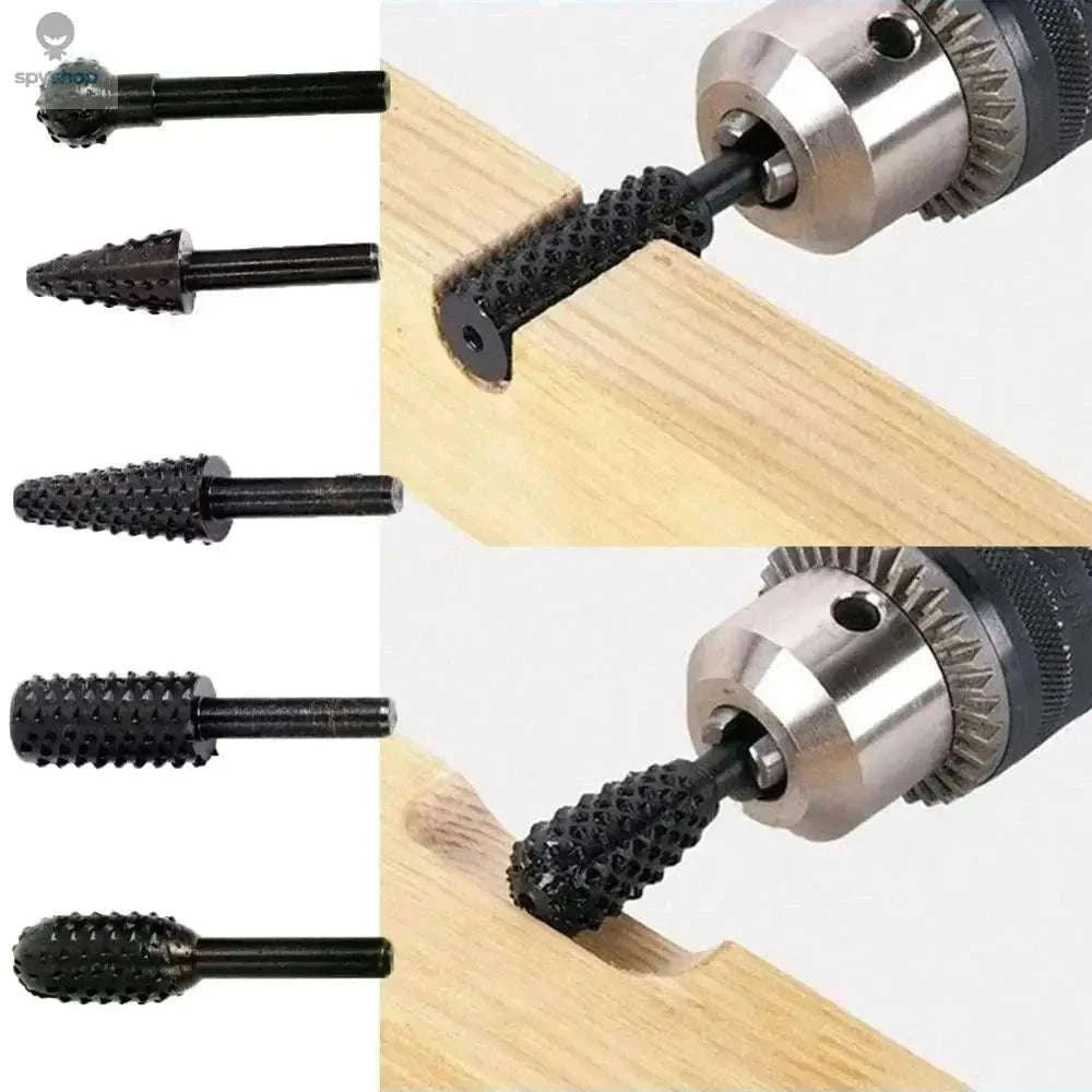 Woodworking Drill Bit Set – 5‑Piece 1/4'' High-Precision Titanium Bits-