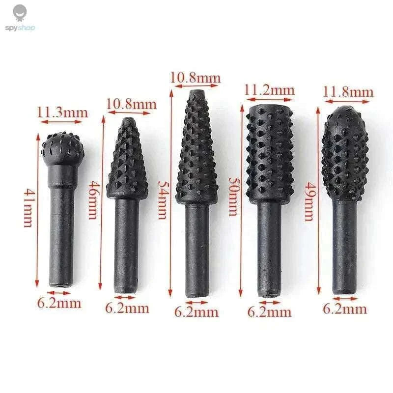 Woodworking Drill Bit Set, 5-Piece 1/4" Titanium Bits-Default Title
