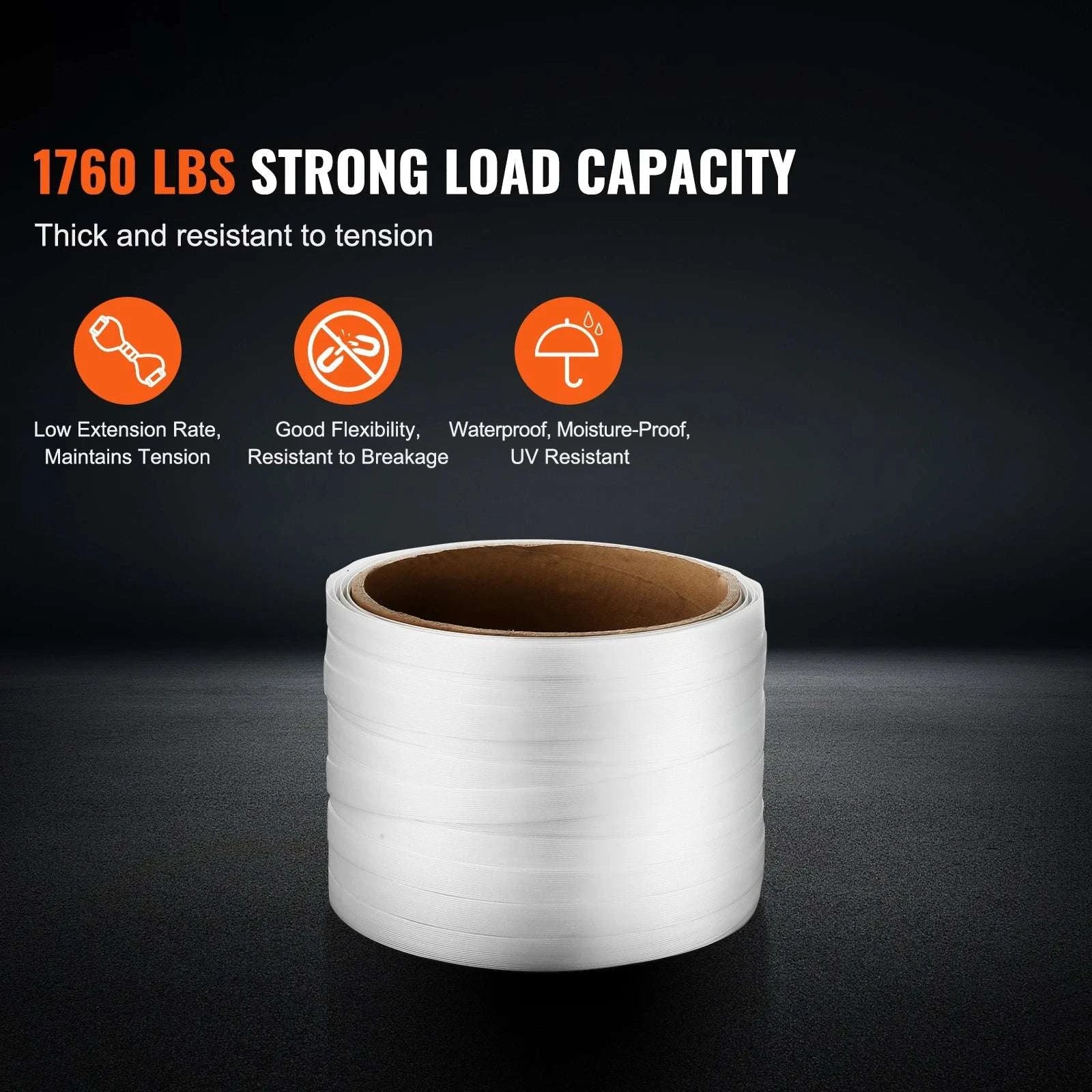 Woven Strapping Roll 330–1640ft Heavy Duty Pallet Packaging Band-330ft / United States