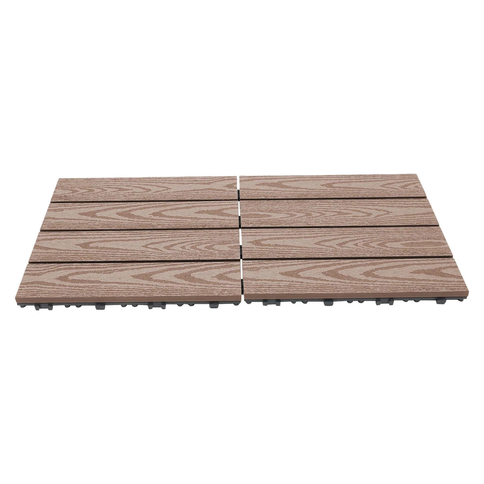 WPC Interlocking Deck Tiles for Patio & Balcony-Coffee / GERMANY