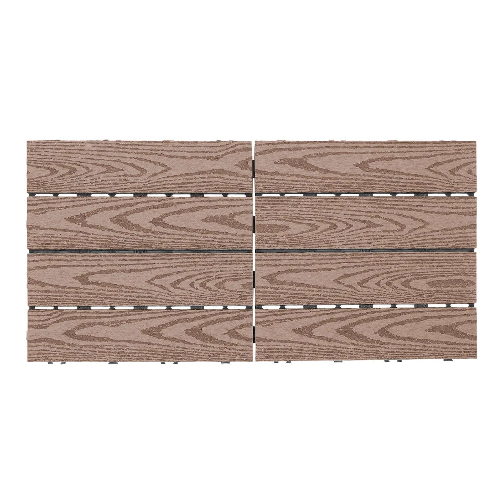 WPC Interlocking Deck Tiles for Patio & Balcony-Coffee / GERMANY