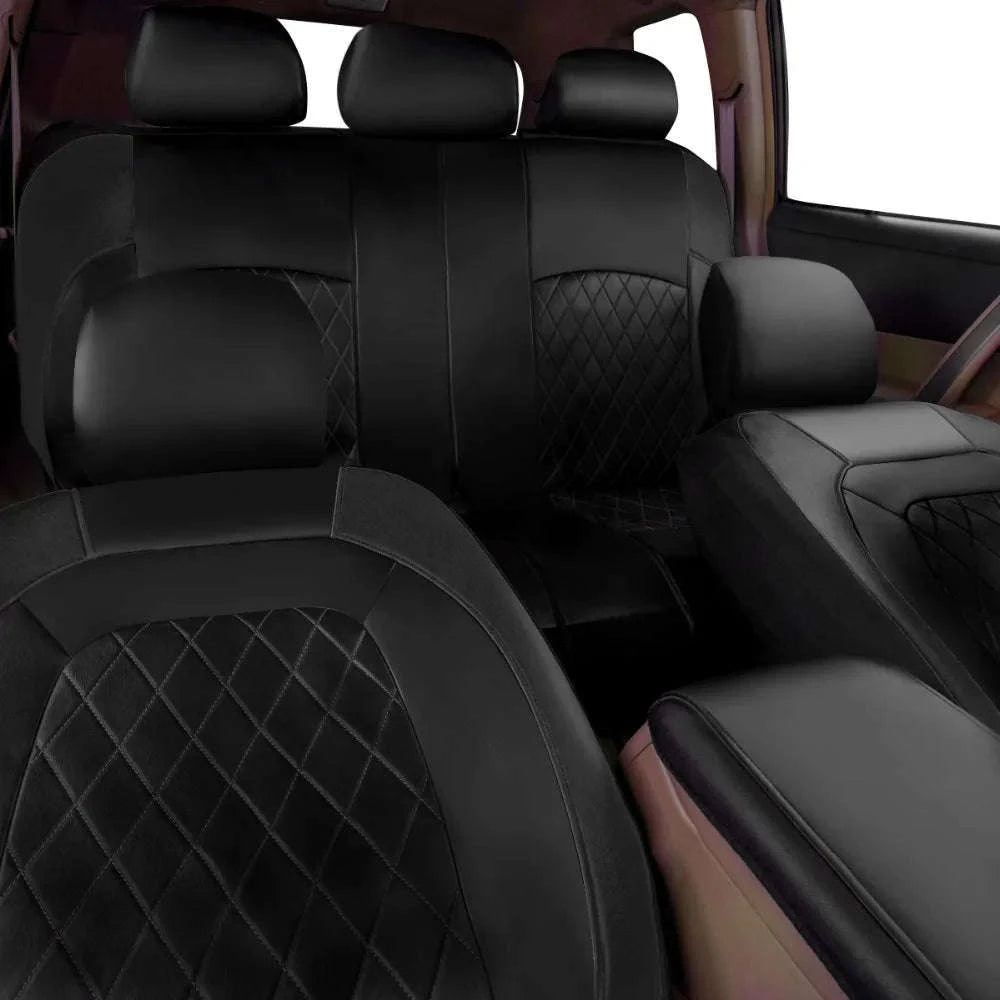 Wrapped Full Surround Car Seat Cover-1 pc black rear