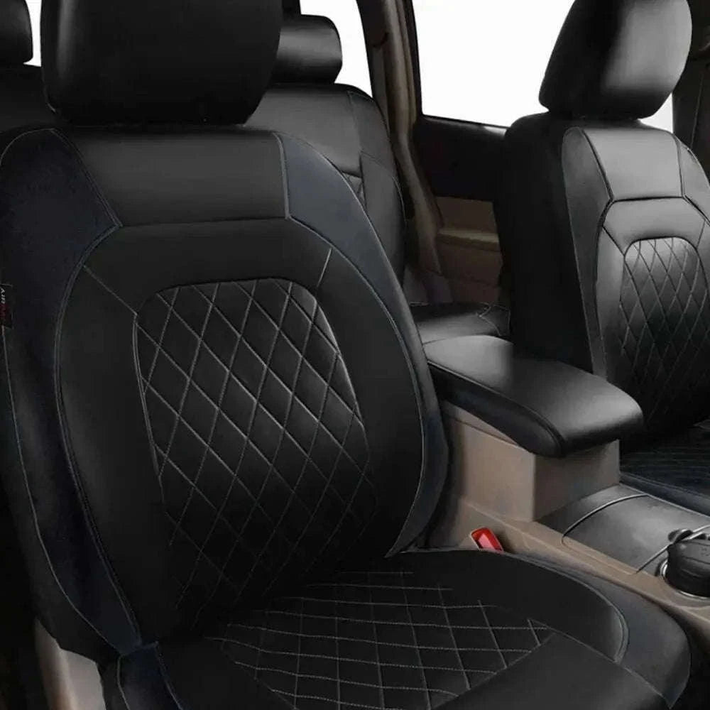 Wrapped Full Surround Car Seat Cover-1 pc black rear