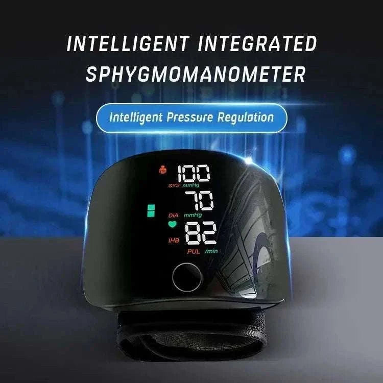 Wrist Blood Pressure Monitor with LED Display and Voice Prompt-Russian Voice