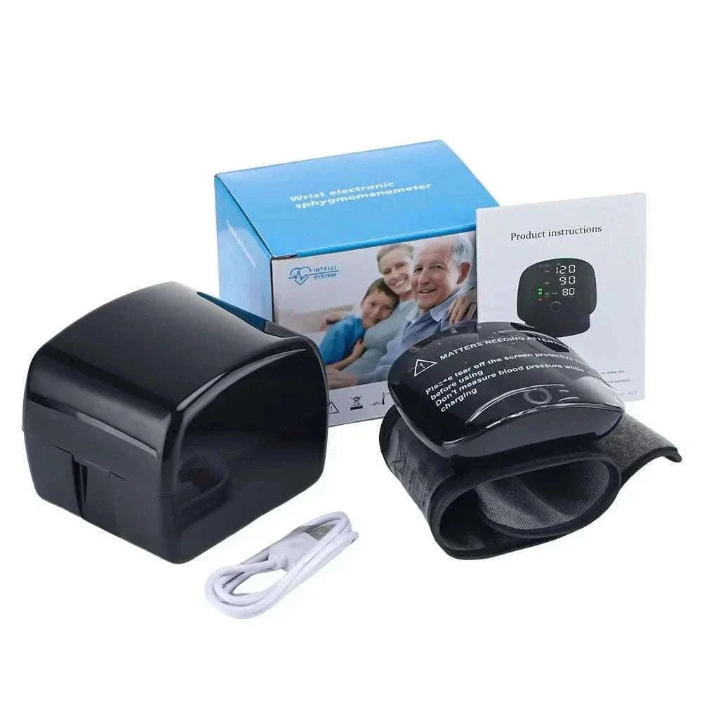 Wrist Blood Pressure Monitor with LED Display and Voice Prompt-Russian Voice
