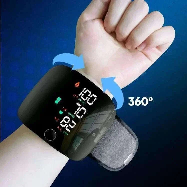 Wrist Blood Pressure Monitor with LED Display and Voice Prompt-Russian Voice