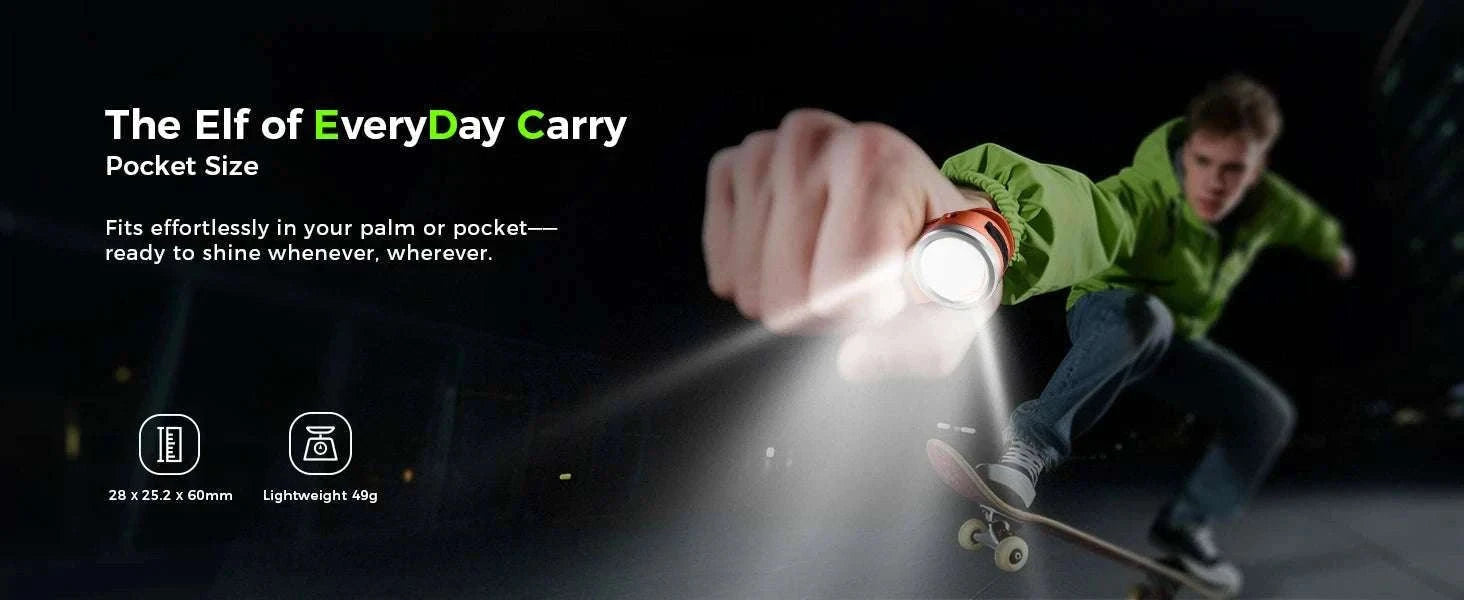 Wurkkos HD03 680LM USB-C Rechargeable Clip Flashlight with Magnet-black / 6000-6500K / Poland