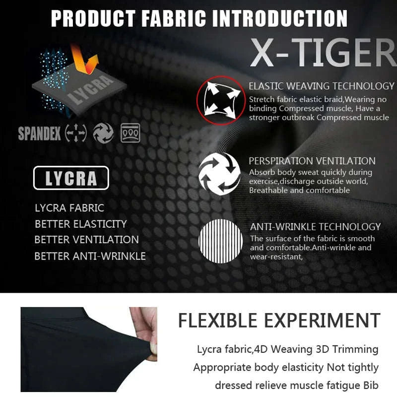 X‑TIGER Women’s Cycling Shorts with 3D Gel Padding-L / XW-DK-01303