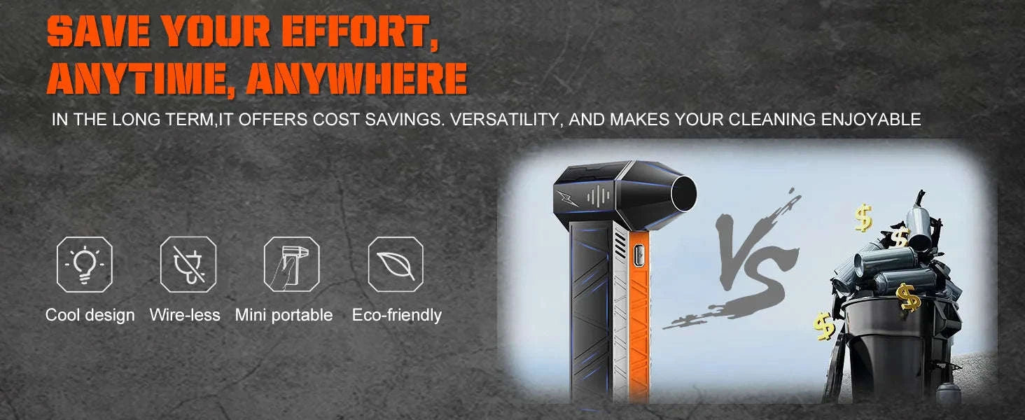 X3Pro Handheld Mini Turbo Jet Fan-X3PRO - Orange / CHINA