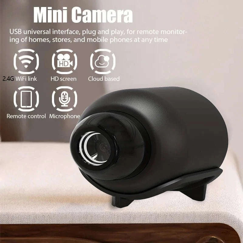 X5 Mini Camera with 1080P Night Vision and Motion Detection-Black