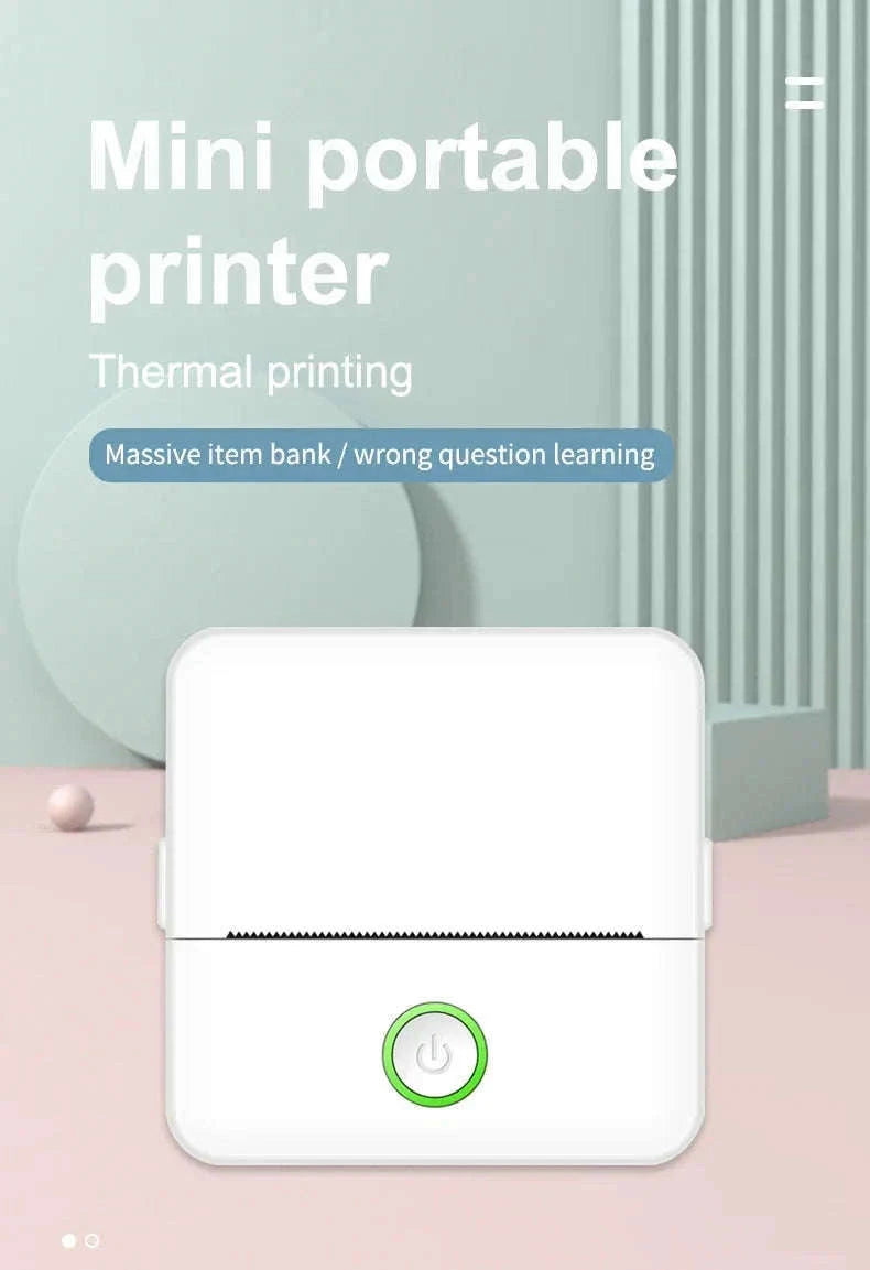 X6 Mini Thermal Printer for Labels, Notes & Photos-White-set 1