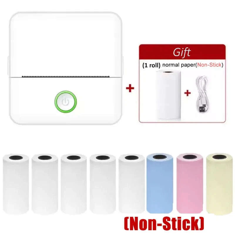 X6 Mini Thermal Printer for Portable Inkless Label & Photo Printing-Pink-set 5