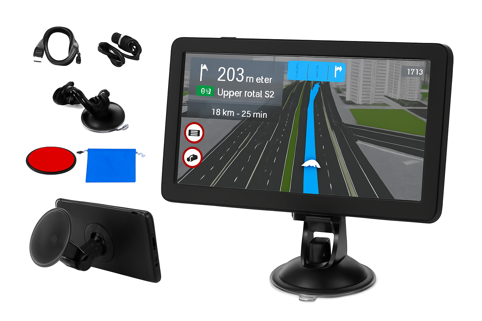9-inch Car GPS Navigation with UK/EU Maps and Voice Guidance