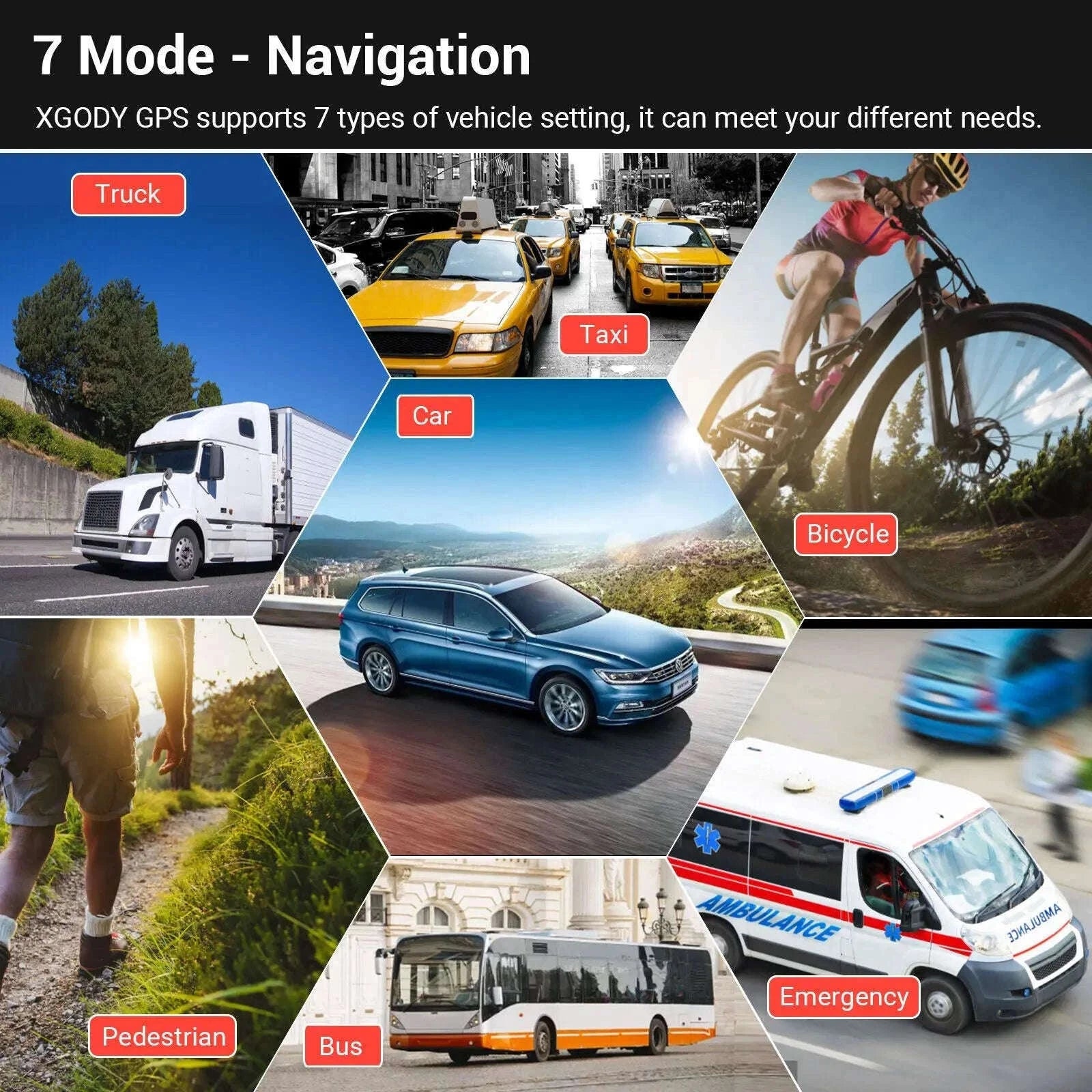 XGODY 9-Inch Truck Sat Nav with UK and Europe Maps-9" / Europe / Germany|black