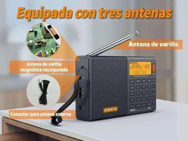 XHDATA D-808 Multiband Portable Radio with SSB, AIR & DSP Tuning-XHDATA-Gray / GERMANY
