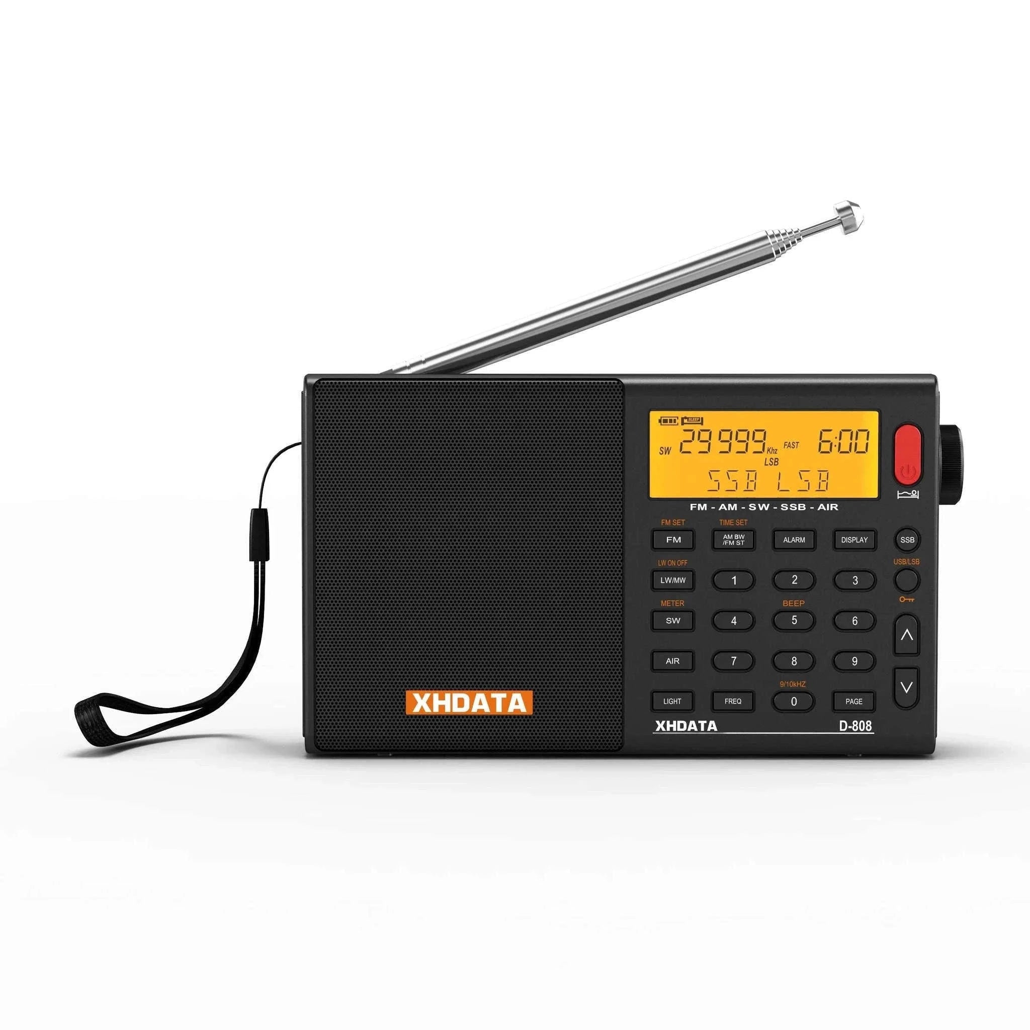 XHDATA D-808 Multiband Portable Radio with SSB, AIR & DSP Tuning-XHDATA-Gray / GERMANY