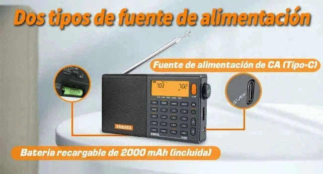 XHDATA D-808 Multiband Portable Radio with SSB, AIR & DSP Tuning-XHDATA-Gray / GERMANY