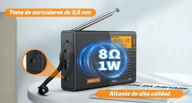 XHDATA D-808 Multiband Portable Radio with SSB, AIR & DSP Tuning-XHDATA-Gray / GERMANY
