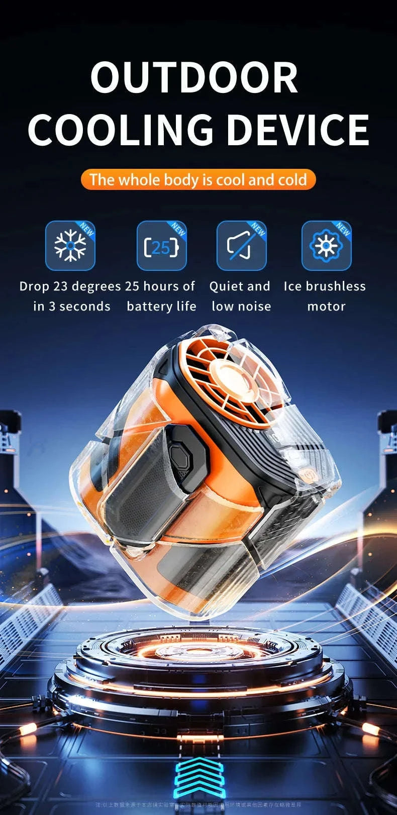 Xiaomi 2025 Portable Waist‑Hanging Fan-Gray