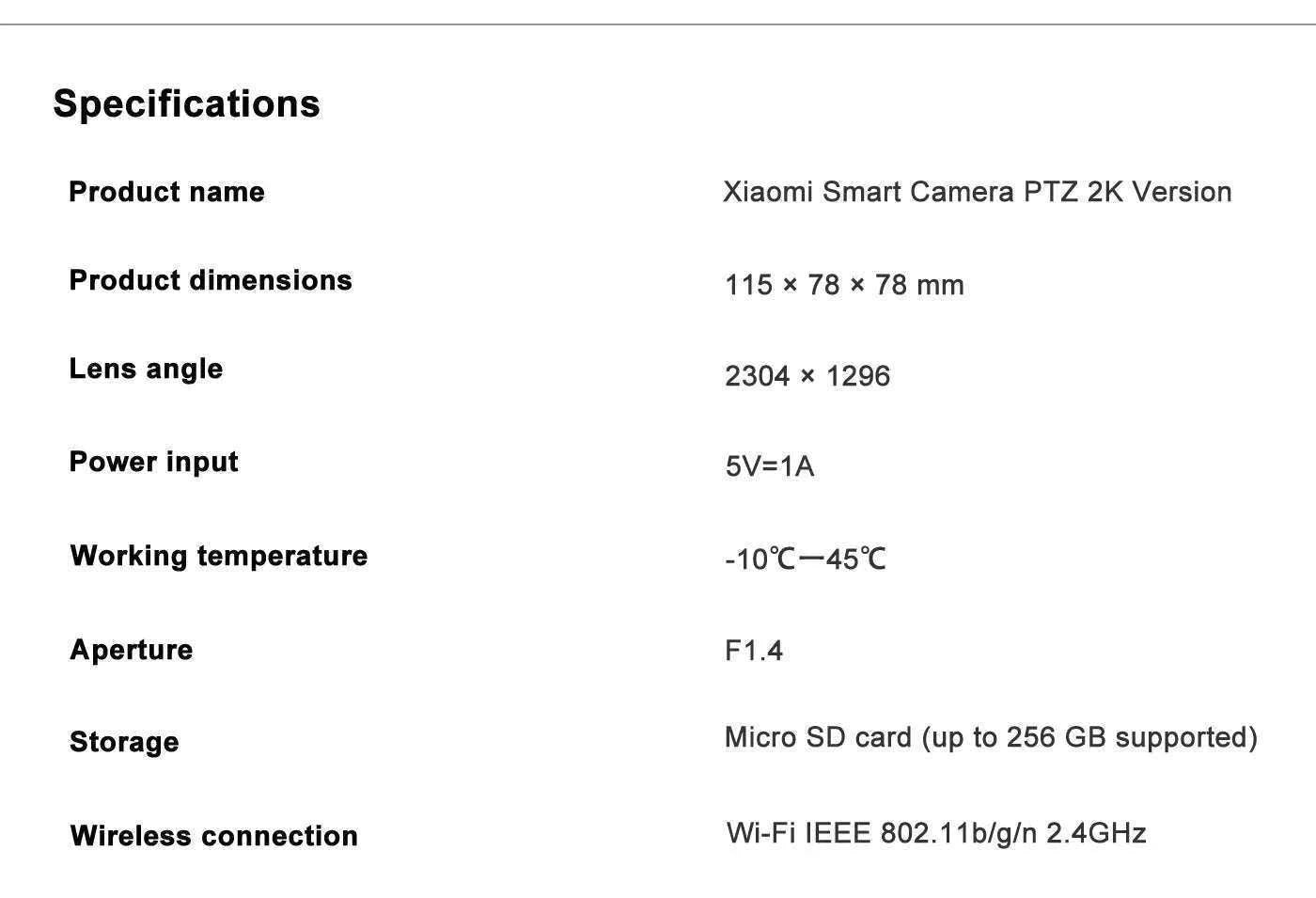 Xiaomi 2K Indoor Smart Camera 360° WiFi Baby Monitor Security Cam-Add AU Adapter