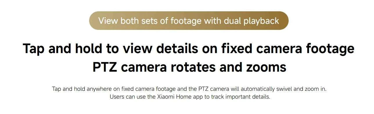 Xiaomi C300 Dual Lens Smart Camera 360° AI WiFi 6 Home Security-Add UK Adapter
