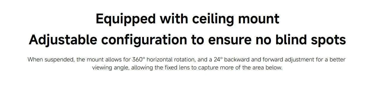 Xiaomi C300 Dual Lens Smart Camera 360° AI WiFi 6 Home Security-Add UK Adapter
