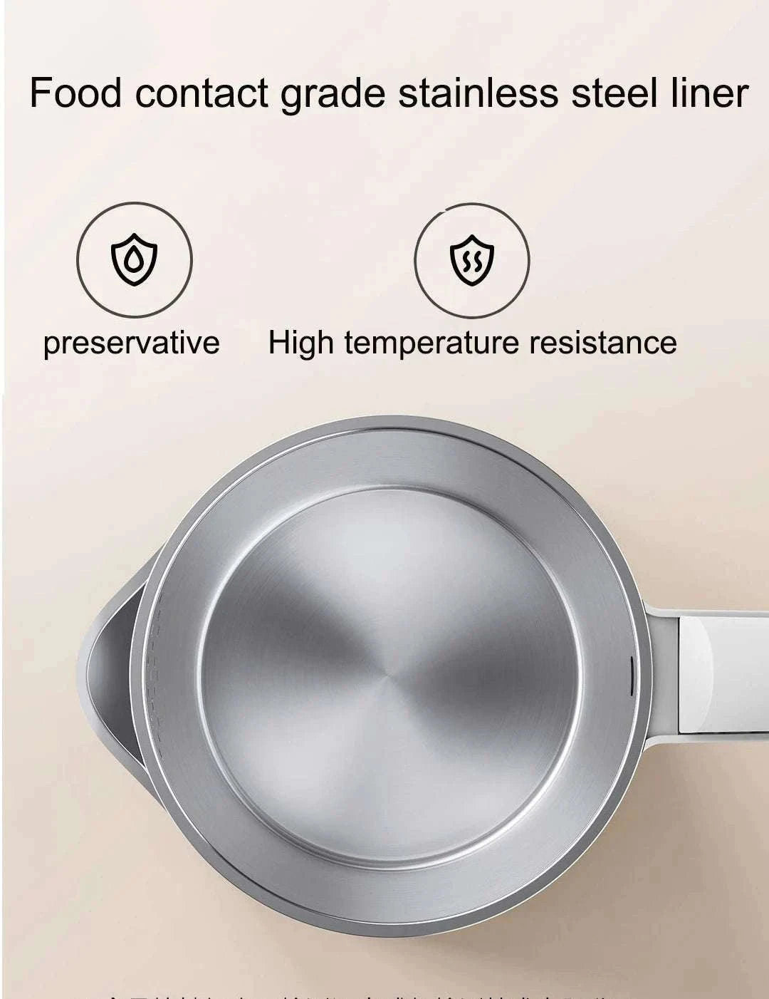 Xiaomi Electric Kettle 1.5L 1500W Fast Boil Stainless Steel-220V white N1 / AU / China Mainland
