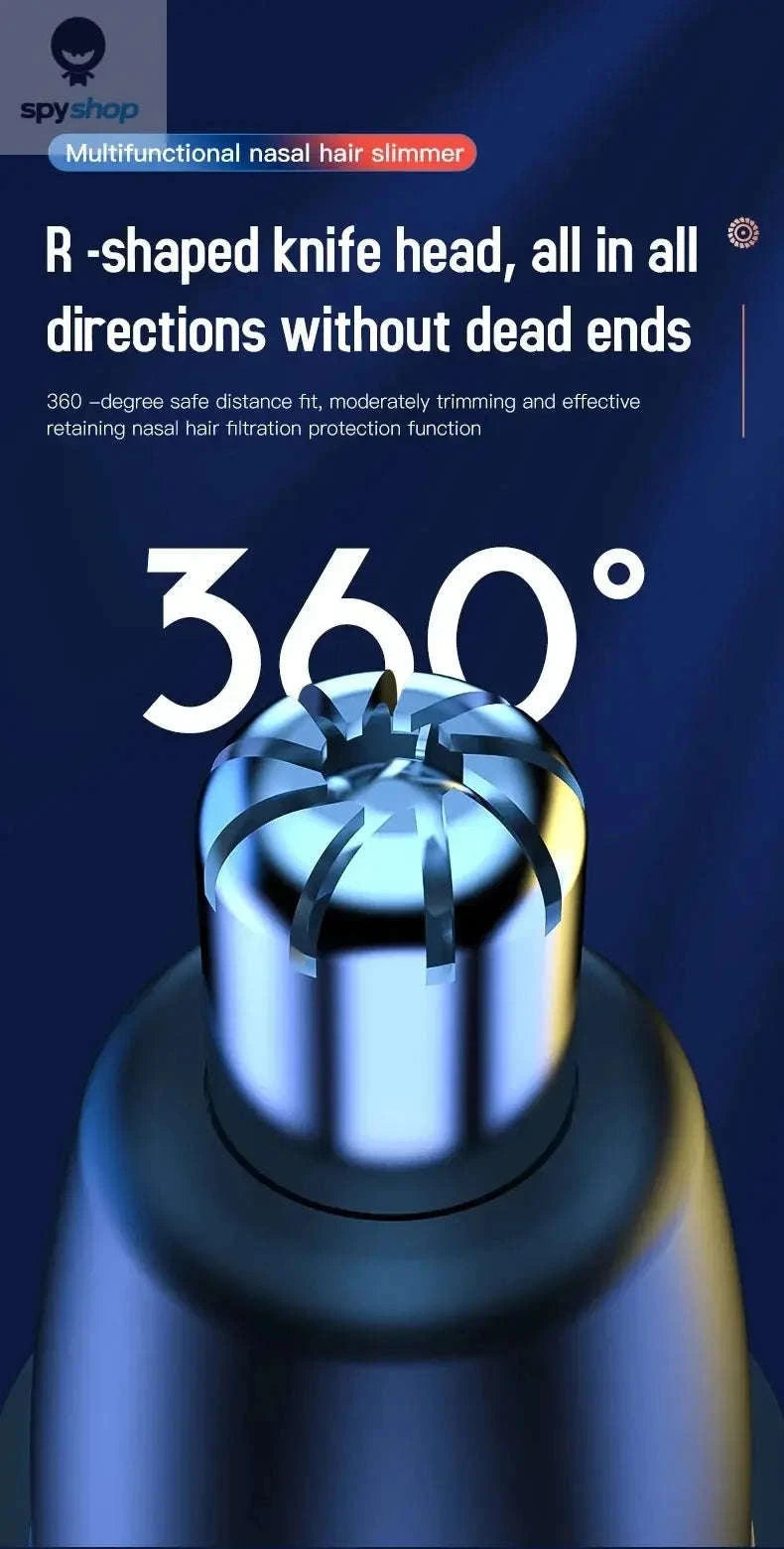 Xiaomi Electric Nose Hair Trimmer – Type‑C Rechargeable Wet/Dry Grooming-Silver