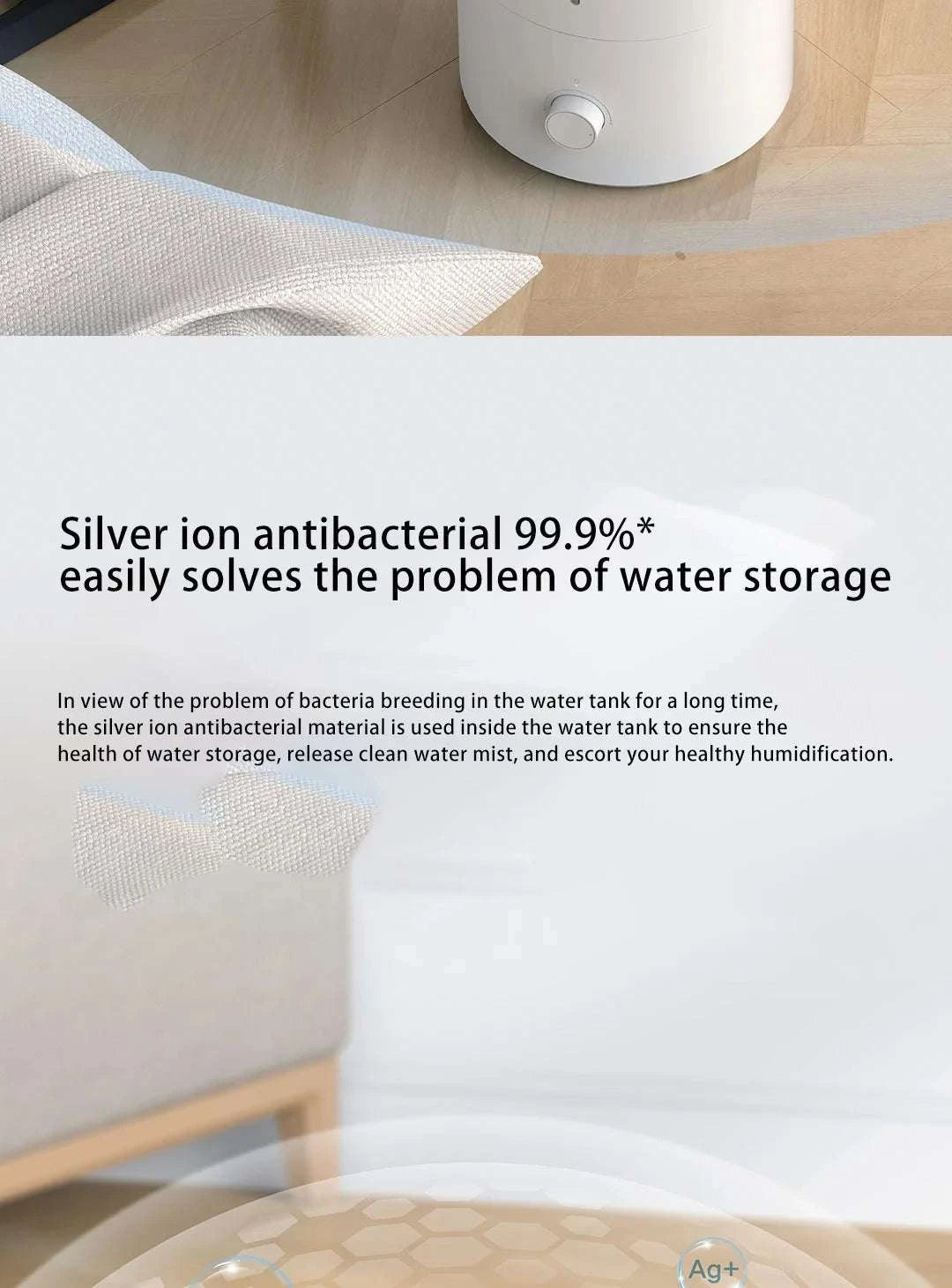 Xiaomi Humidifier 2 4L Quiet Mist Air Humidity Control 300mL/h-WHITE / EU